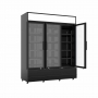 Armoire froide positive 3 portes en verre noire 1065 L