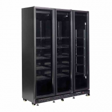Vitrine positive 3 portes en verre noire 1200 L