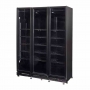 Vitrine positive 3 portes en verre noire 1200 L