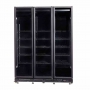 Vitrine positive 3 portes en verre noire 1200 L