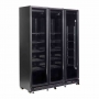 Vitrine positive 3 portes en verre noire avec porte chauffante 1200 L