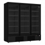 Vitrine murale positive 3 portes en verre noire 1530 L