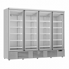 Vitrine murale positive 4 portes en verre blanche 2025 L