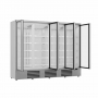 Vitrine murale positive 4 portes en verre blanche 2025 L