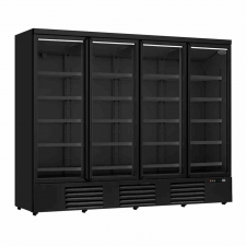 Vitrine murale positive 4 portes en verre noire 2025 L