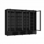 Vitrine murale positive 4 portes en verre noire 2025 L