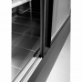 Vitrine murale noire ventilée 2 portes coulissantes L. 2000 mm