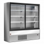 Vitrine murale réfrigérée ventilée portes coulissantes GRIS/BLANC L. 2000 mm