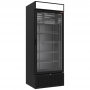 Vitrine ventilée positive 715 litres NOIRE avec caisson lumineux
