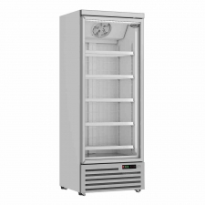 Vitrine murale négative 1 porte en verre blanche 600 L