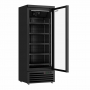 Vitrine murale négative 1 porte en verre noire 600 L