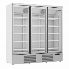 Vitrine murale négative 3 portes en verre blanche 1450 L