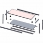 Table de travail centrale avec étagère inférieure 1600 mm