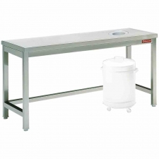 Table de débarassage inox centrale 1600 mm