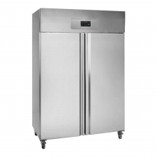 Armoire froide positive 2 portes pleines inox 976 L