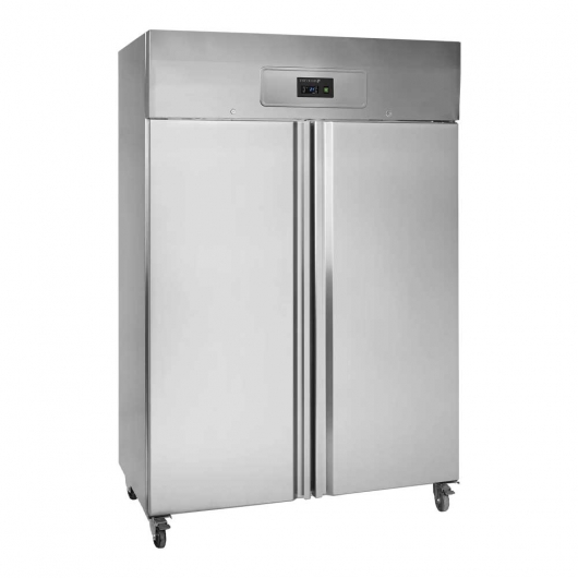 Armoire froide positive 2 portes pleines inox 976 L