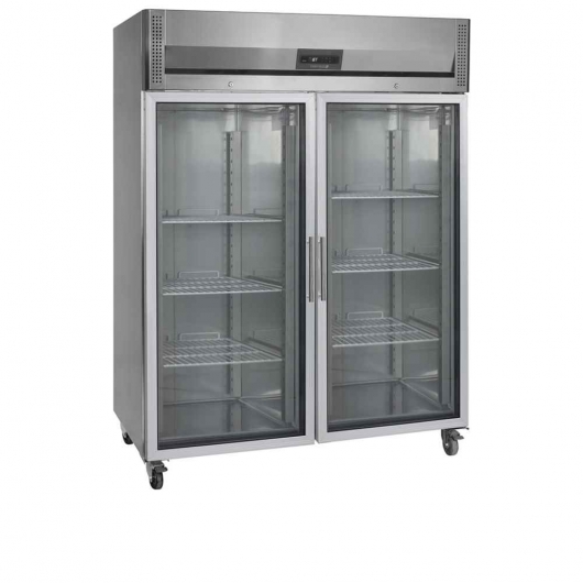 Armoire froide positive vitrée 2 portes GN 2/1 1410 L