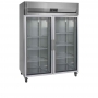 Armoire froide positive vitrée 2 portes GN 2/1 1410 L