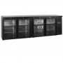 Arrière bar 4 portes vitrées 630 L