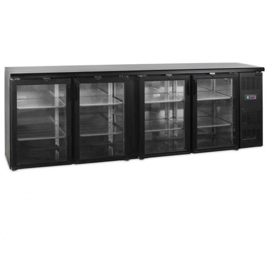 Arrière bar 4 portes vitrées 630 L