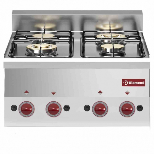 Cuisinière Top 4 brûleurs gaz série 600