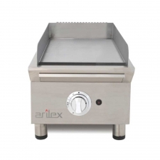 Plancha Fry-Top à gaz en acier rectifié L. 385 mm