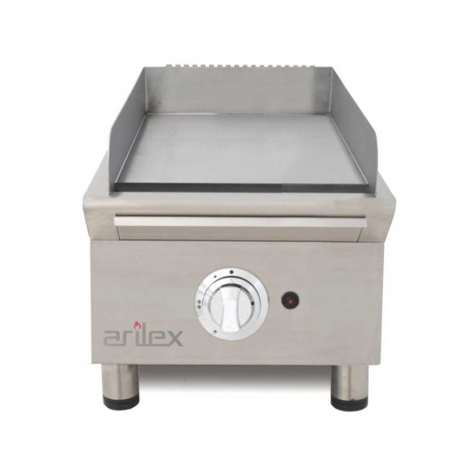 Plancha Fry-Top à gaz en acier rectifié L. 385 mm