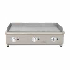 Plancha Fry-Top à gaz en acier rectifié L. 1000 mm