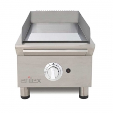 Plancha Fry-Top à gaz en acier chromé L. 385 mm