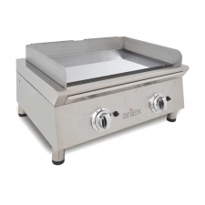Plancha Fry-Top à gaz en acier chromé L. 692 mm
