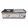 Plancha à gaz en acier laminé et feux 6 kW L. 806 mm