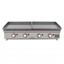 Plancha à gaz duo en acier laminé 600 x 400 + 600 x 400 mm