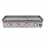 Plancha à gaz duo en acier laminé 800 x 400 + 400 x 400 mm