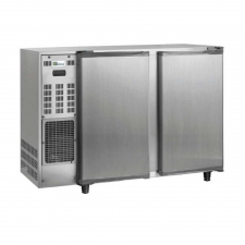 Arrière-bar réfrigéré 2 portes pleines groupe logé inox 229 L