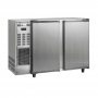 Arrière-bar réfrigéré 2 portes pleines groupe logé inox 229 L