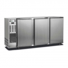 Arrière-bar réfrigéré 3 portes pleines groupe logé inox 390 L