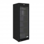 Armoire réfrigérée positive 1 porte vitrée 382 L laquée noire