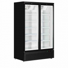 Armoire à froid négatif noire ventilée 2 portes 702 L