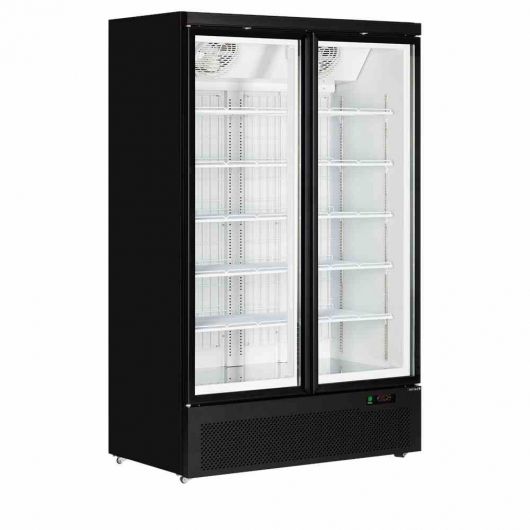 Armoire à froid négatif noire ventilée 2 portes 702 L