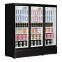 Armoire à froid négatif noire ventilée 3 portes 1090 L