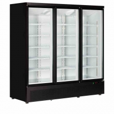 Armoire à froid négatif noire ventilée 3 portes 1090 L
