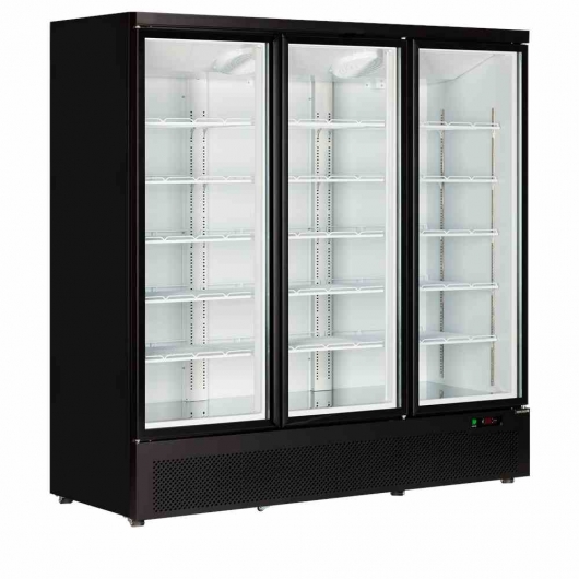 Armoire à froid négatif noire ventilée 3 portes 1090 L