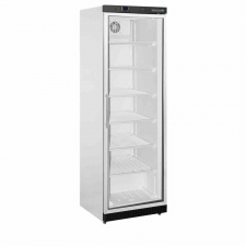 Congélateur vertical de vitrine blanc statique 1 porte 340 L