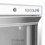 Congélateur vertical de vitrine inox statique 1 porte 340 L