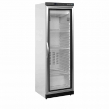 Congélateur vertical de vitrine blanc ventilé 1 porte 340 L