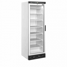 Armoire froide négative blanche à porte vitrée chauffée 270 L