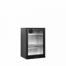 Arrière de bar noir 1 porte vitrée battante 118 L