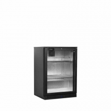 Arrière de bar noir 1 porte vitrée 115 L