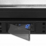 Arrière de bar noir 1 porte vitrée 92 L