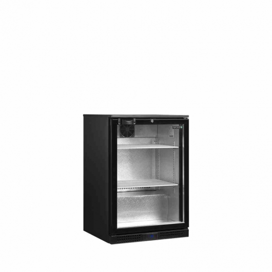 Arrière de bar noir 1 porte vitrée battante 115 L